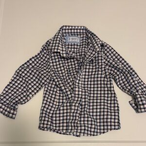 Mayoral Navy and Red Plaid Button Down Shirt - boys baby 12 months